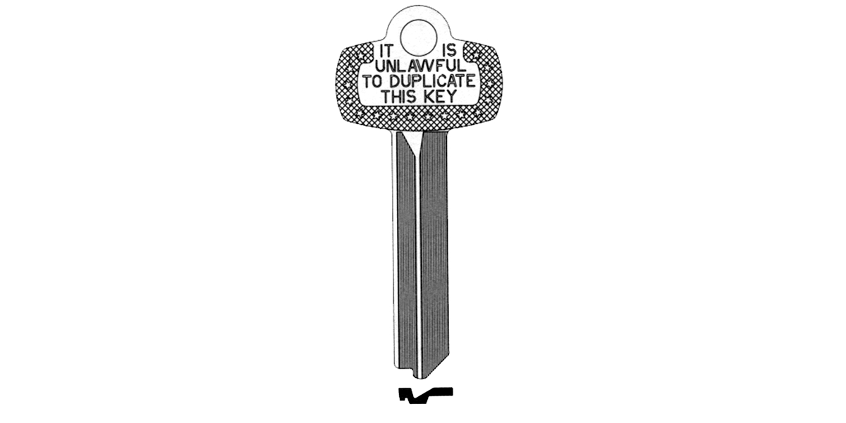 Key Blank, 6 Pin or 7 Pin Length, Pin Tumbler Cylinder Keys, Look-Alike Bow