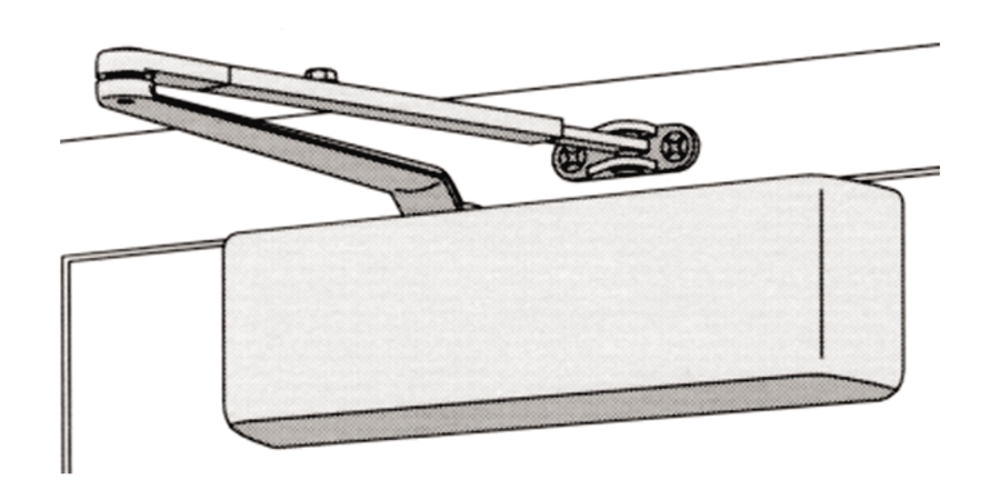 Door Closer, US28 Aluminum-Painted, Adjustable 1 Through 5 Closer, ANSI ...