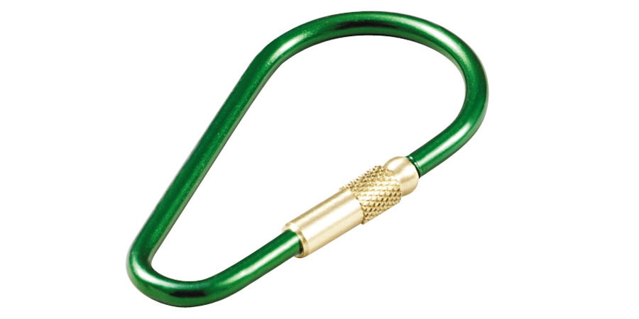 Key Ring, Anodized Aluminum, 2-3/8 in. L