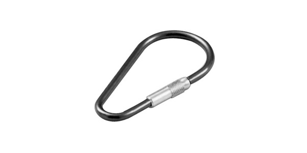 Key Ring, Anodized Aluminum, 2-3/8 in. L