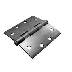 Oil Bearing Hinge, Standard Weight, Full Mortise, 5-Knuckle, 8-Hole, 4-1/2&quot; Length x 4-1/2&quot; Width x 0.134&quot; Thickness, Steel Base, Satin Bronze