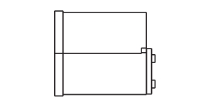 Small Format Interchangeable Core Cylinder, 6 Pin Length, Solid Brass