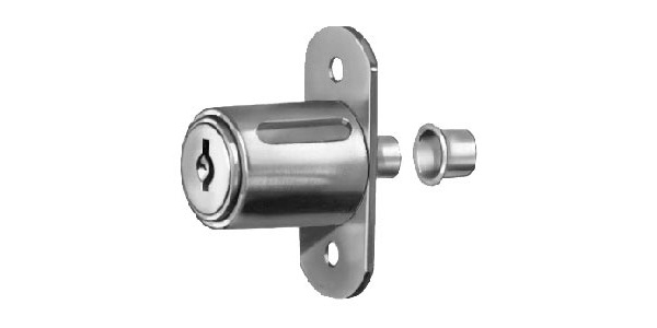 Bypass Sliding Door Lock, Polished Dull Chrome, Disc Tumbler Key, Key ...