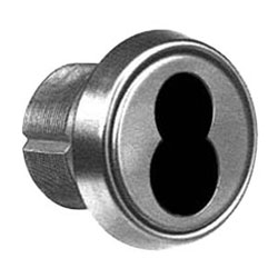 Mortise Lock Cylinder, Disposable Construction Core, 1-1/4&quot;, Satin Stainless Steel, With 101 Cam
