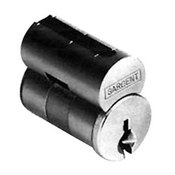 Cylinder Lock Unassembled Core, 6-Pin, LA Keyway, Satin Nickel