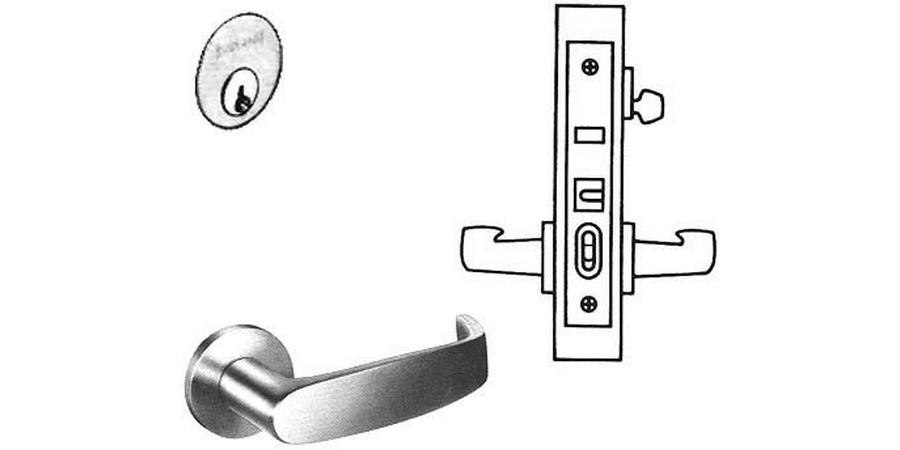 Entry/Office Trim, US26D Satin Chrome, Brass, For Use With 8200 Series ...