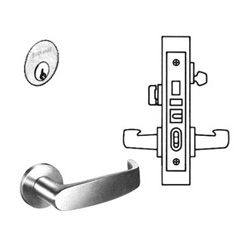 Mortise Lock Trim Set, L-Lever, LN-Rose, Oxidized Dull Bronze, With Spindle, Trim Pack Assembly, For Dwelling Entrance, 10 each per Box