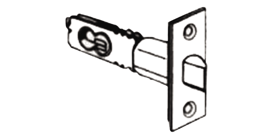 Door Lock Spring Latch, US26D Satin Chrome, 2-3/4 or 2-3/8 in. Backset ...