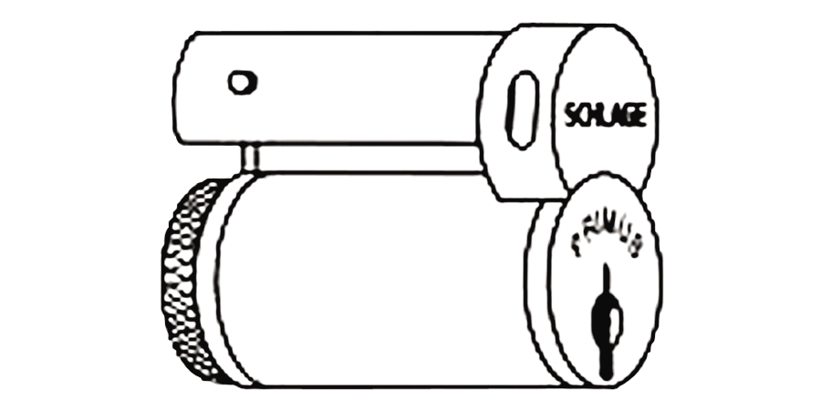 Door Lock Cylinder, 6 Pin Length, Full Size Format Interchangeable Core ...
