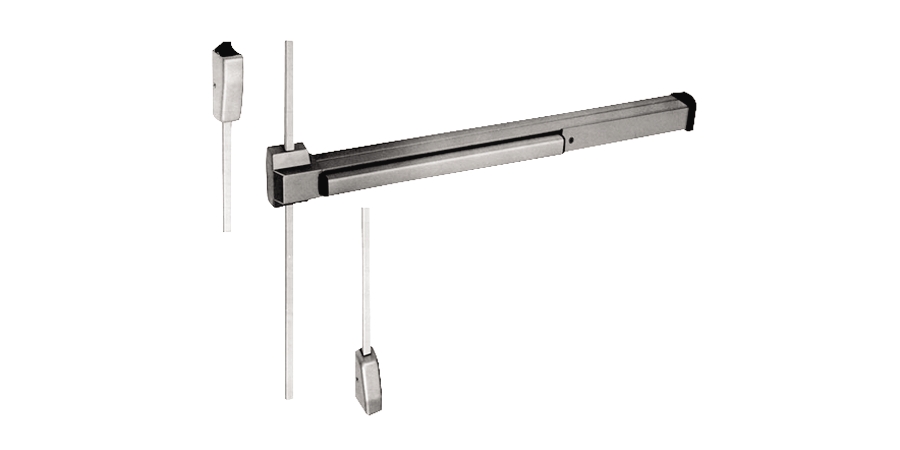 Door Exit Device, Surface Mount Vertical Rod, Dummy Trim, Sprayed ...