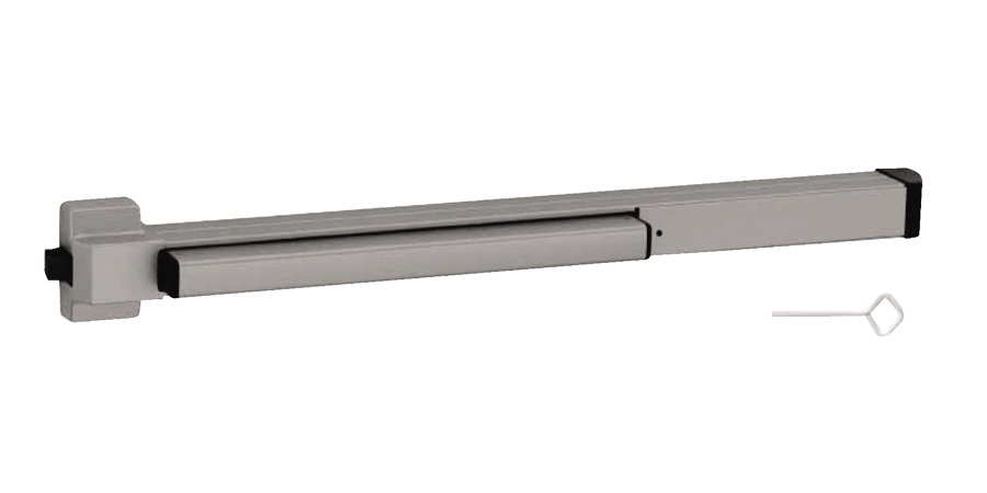 Rim Exit Device, 48 in. L Rail, Wide Stile and Solid Door Stile, UL ...