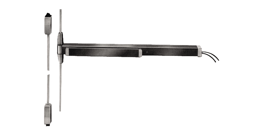 Electric Latch Retraction Rod Exit Device, Surface Mounted Vertical ...