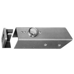 Exit Device Mullion, Key Removable, 8&#8217; Length x 6&quot; Height, Steel, Sprayed Aluminum, For (2) 299 Strike