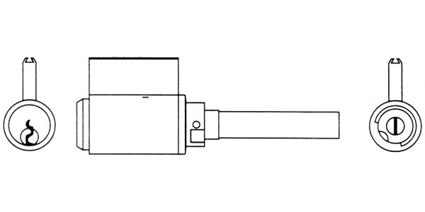 Lock Cylinder, 6 Pin or Disc Pin Length, Cylinder Unit, Cylindrical ...