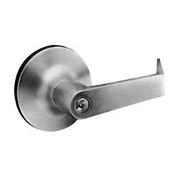Cylindrical Lever Lock, Augusta, 2-3/4&quot; Backset, Satin Chrome Plated, Without Large Format 7-Pin Core, For Storeroom/Closet