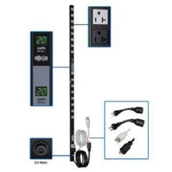 3.8kW Single-Phase Metered PDU, Dual Circuit, 120V Outlets (32 5-15/20R), L5-20P/5-20P, 10ft Cord, 0U Vertical