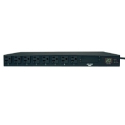 1.9kW Single-Phase ATS / Metered PDU, 120V (16 5-15/20R), 2 L5-20P / 5-20P adapters, 2 12ft Cords, 1U Rack-Mount, TAA