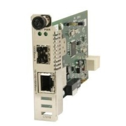 ION Gigabit Ethernet Media and Rate Converter Module, 10/100/1000Base-T (RJ-45) [100 m] to 1000Base-X SFP Slot (empty)