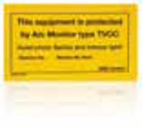 Information Plate Label, Yellow, 100mm L, 55mm W