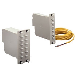 FDC Unit Connector Panel, ST Compatible adapters, 6-in, 6 fiber, 62.5 µm multimode (OM1)