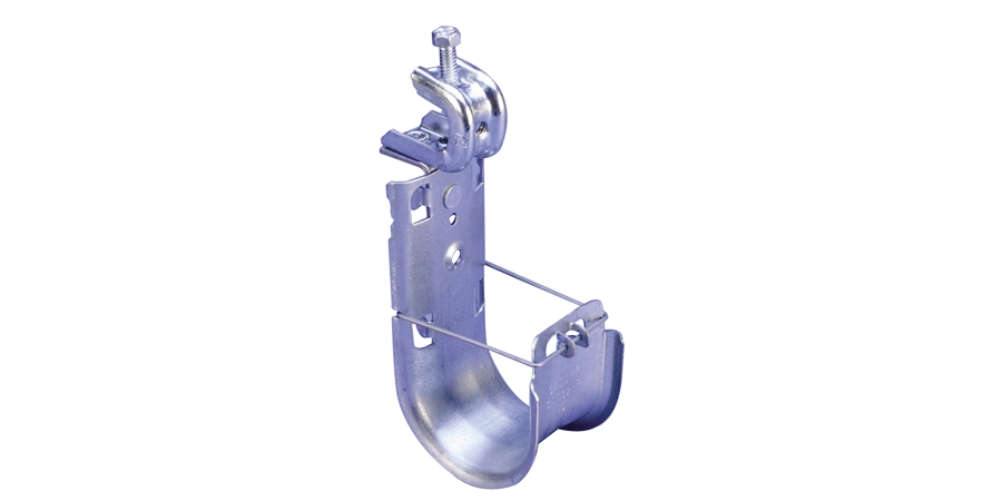 Cable Support J-Hook, 60 lb., 4 in. Dia Loop, Steel