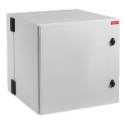Protek Double-Hinge Wall Cabinet, 12U, Solid Door, Nema Type 4, 12, 24"H X 24"W X 24"D, Grey