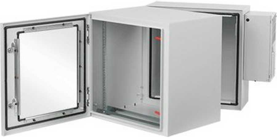 Double Hinged Cabinet,RAL 7035 Light Gray,14 ga. Mild Steel,Wall Mount ...