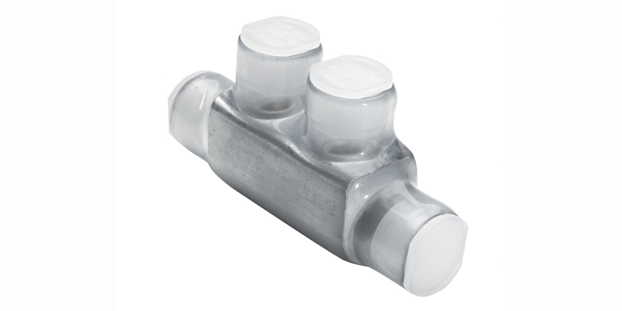 SPLICE, REDUCER, 600V, 2 TAP, AL, INDOOR, DUAL RATED, #10-250 STRANDED