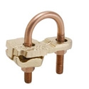 Mechanical Grounding Connector, Conductor to Water Pipe, 4-4/0 AWG, 1/2"-1" Pipe, 3/8" Stud