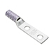 Copper Compression Lug, 2 Hole With Inspection Window, Long Barrel, 1/2 Inch Stud, 4/0 AWG, Electro-Tin Plated, Purple, 1.75 Inch Stud Hole Spacing