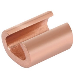 Copper Compression C-Tap, 2 AWG (Sol)-2 AWG (Str) (Run), 2 AWG (Sol)-2 AWG (Str) (Tap), 3/4" C-Tap Length