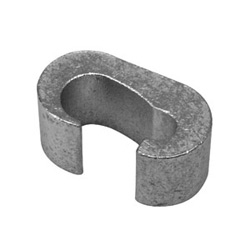 Copper Compression C Tap, 250 kcmil- 2 AWG (Main), 2-6 AWG (Tap 1), 8-14 AWG (Tap 2), Tin Plated