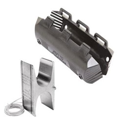Copper Compression H Tap with Black Flame Retardant Cover, 500-250 kcmil (Main), 500 kcmil-4/0 AWG (Tap), Tin Plated