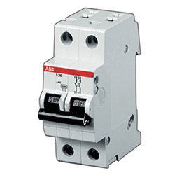 Miniature Circuit Breaker - S200 - Number of Poles 2 - Tripping characteristic D