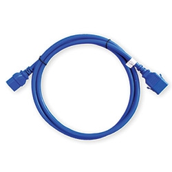 SecureLock Locking Cable, 2.0M, 1 x IEC C-20, 1 x IEC C-19, Blue, 12AWG