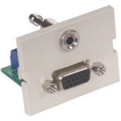 iStation Modules, SVGA with 3.5 MMStereo Jack, Screw Terminal, 1.5-Unit, White
