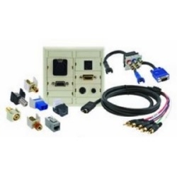 iStation Modules, 15-Pin Female, 3.5 MMStereo Jack, 8-Pin Female, 1.5-Unit, Office White