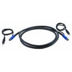 Audio Video Plug-n-Play X-End horizontal cable run, non-plenum, 8-pin, with 3.5mm, black, 50 feet