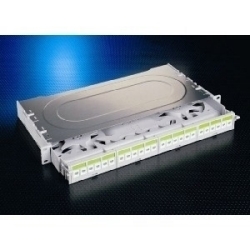 16 PORT PANEL FOR USE WITH SC LOADED MULTIMODE FIBER PLASTIC COLOR GRAY