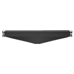 Cable Management Transitional Cover, 1RU, Angled, 19&quot; Length x 1.86&quot; Width x 3.98&quot; Height, 16 Gauge Steel, Painted, Black
