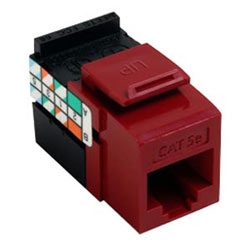 GigaMax 5e QuickPort Connector, UTP Category 5e, 110 Style Termination, Universal Wiring, Red