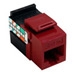 GigaMax 5e QuickPort Connector, UTP Category 5e, 110 Style Termination, Universal Wiring, Red