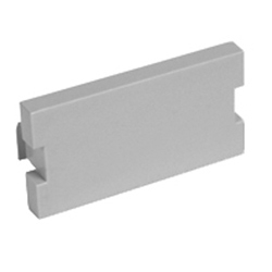 MOS Insert, Blank Module, 1 U, Grey