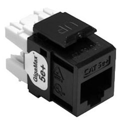 GigaMax 5e+ QuickPort Connector, Category 5e, Black