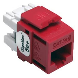 GigaMax 5e+ QuickPort Connector, Category 5e, Crimson