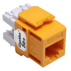GigaMax 5e+ QuickPort Connector, Category 5e, Yellow