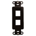 QuickPort Decora Insert, 2-Port, Flush Mount, Brown