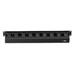 Cable Management Duct, Slotted, Horizontal, Rack Mount, 1RU, 1.5" Width x 3" Depth Front Only, PVC, With Clip/Slotted Duct Cover