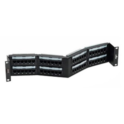 eXtreme 6+ Universal Recessed Angled Patch Panel, 48-Port, 2RU, Category 6