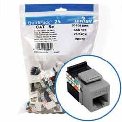 GigaMax 5e QuickPort Connector Quickpack, UTP Category 5e, 110 Style Termination, Universal Wiring, Grey, Pack of 25